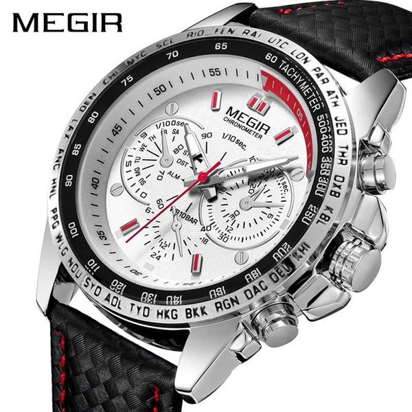 MEGIR Militäruhr Männer Relogio Masculino Mode Leuchtende Armee Uhren Uhr Stunde Wasserdicht Männer Armbanduhr xfcs 1010 X05242261