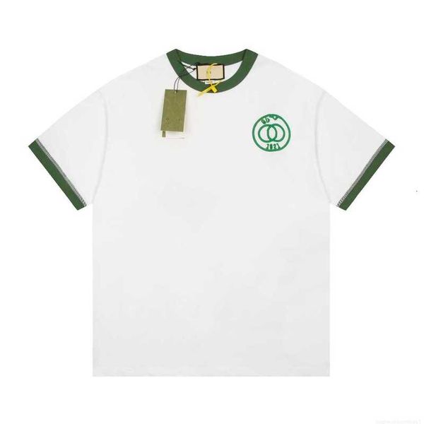 Camiseta feminina guc 1:1 oem fábrica camisa de algodão com bordado top designer camiseta roupas femininas camiseta 733g