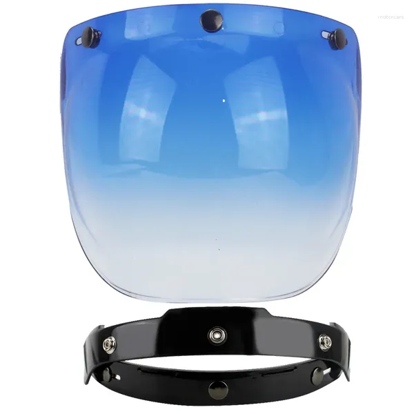 Motosiklet Kaskları Yaz Kış Aksesuarları Açık Yüz Kask Vizörü Moto Casco Bubble Lens Kalkanı