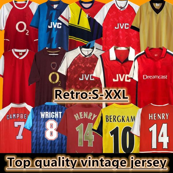 2002 2005 HENRY BERGKAMP Mens Retro Futebol Jerseys 94 97 V. PERSIE VIEIRA MSON ADAMS Home Away 3ª Camisa de Futebol Vintage Curto Manga Longa Uniformes