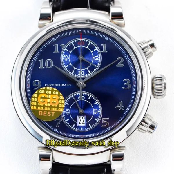 Laureus Sport For Good Foundation 393402 Cal.89361 orologio automatico con bussola con quadrante blu e cronometro in zaffiro GBF Migliore versione da