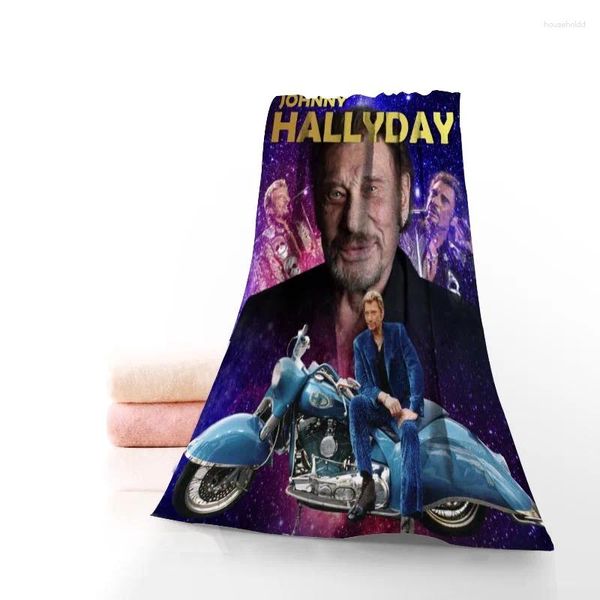 Asciugamano personalizzato Johnny Hallyday modello in microfibra da bagno Baech asciugamani sport asciugatura viaggio 35x75 cm 9,29