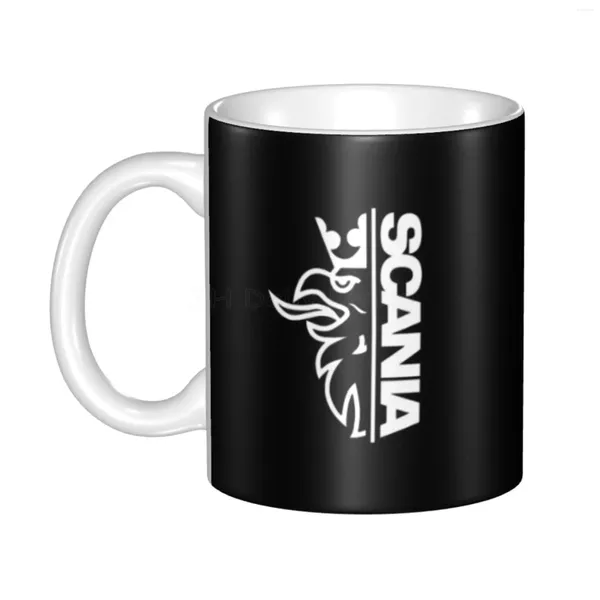 Kupalar Scania Coffee Çevre Dostu 11 oz Seramik Kupa Çay Kakao Süt Kupası Yenilik Hediyeleri Ev Ofis için Kişiselleştirilmiş Kupalar