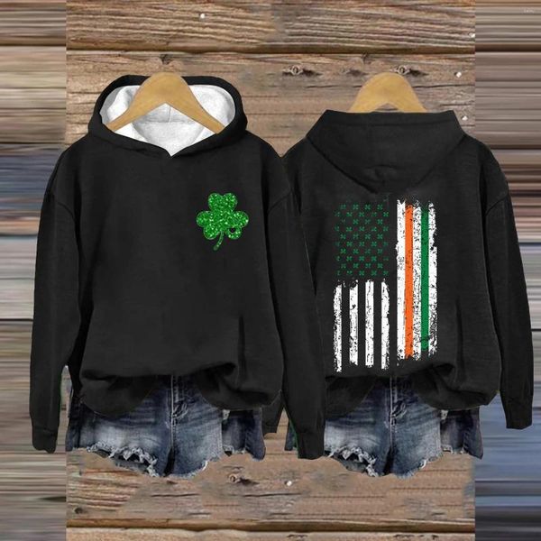 Herren Hoodies American Flag Sweatshirt Irish Shirt Damen Tops Top für 3x Kleid Bluse