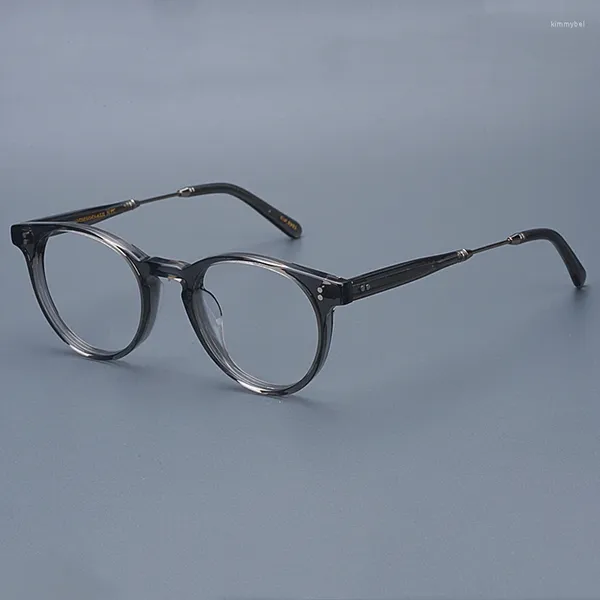 Sonnenbrillenrahmen, limitierte Mode, Vintage-Acetat-Brillenrahmen, Golda, Retro, rund, Original-Gravur, Qualitätslogo, für Damen und Herren, Myopie, optisch