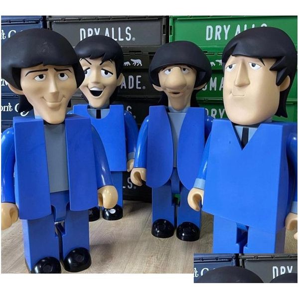 Jogos de filmes Novos jogos Bearbrick 400% Beatles Violent Building Blocks Bear Doll Tide Play Ornamentos feitos à mão 28cm Drop Delivery Toys Dht9T