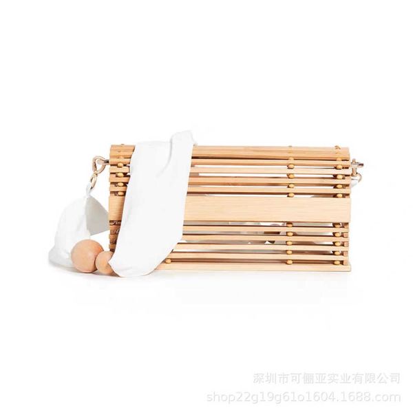 Verão novo saco de tecido de bambu artesanal saco de fita ins saco de fita praia férias saco de cesta de bambu para mulher