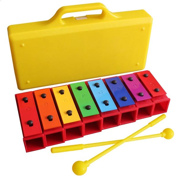 Детский красочный 8-тональный ксилофон, игрушка Монтессори, раннее образование, музыкальный инструмент, обучающие ударные музыкальные игрушки для 240131