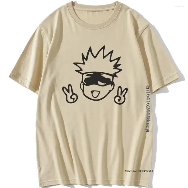 T-shirt da uomo Maglietta Manga Anime giapponese Jujutsu Kaisen Camicia da uomo Divertente Gojo Satoru Top Yuji Itadori T-shirt grafiche T-shirt cool Uomo anni '90