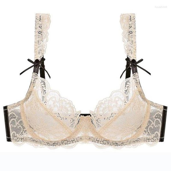 Reggiseni 2024 biancheria intima sexy da donna in pizzo con ritaglio ABCDE per biancheria intima da donna con fasciatura in rete trasparente ultra sottile