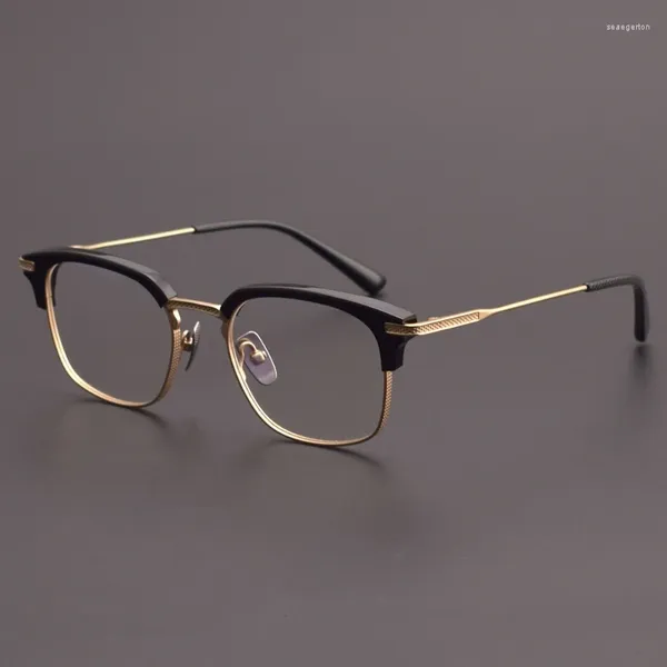 Sonnenbrillen Frames klassische Brille für Männer und Frauen 2024 Hochwertiges Titan-Antiblau-Licht Optik Rezept Myopie Weitsichtigkeit