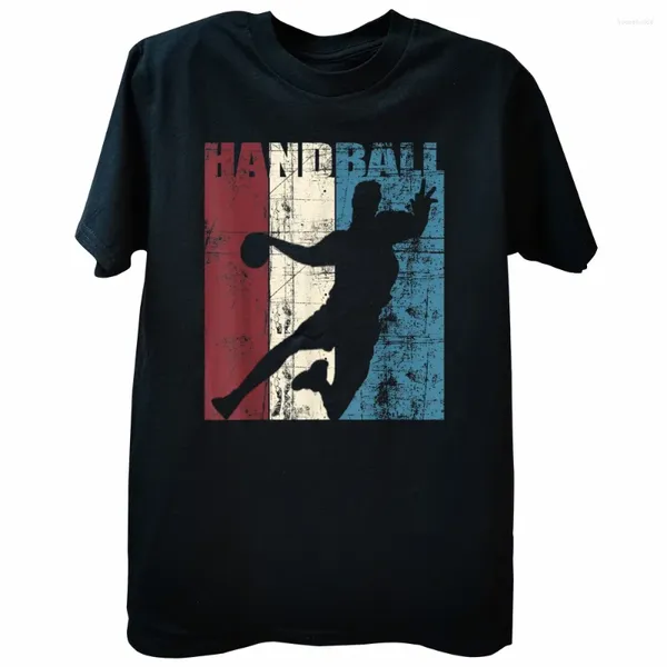 Herren-T-Shirts, lustige Vintage-Handballspieler-Grafik, Baumwolle, Streetwear, kurzärmelig, Geburtstagsgeschenke, Sommer-Stil, T-Shirt, Herrenbekleidung