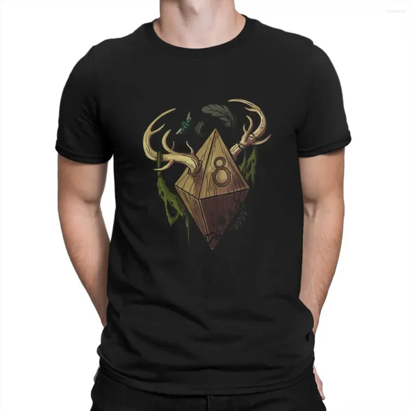 Magliette da uomo Dice Druid TShirt per uomo DnD Game Clothing Novità Camicia in poliestere morbida