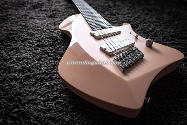 8 Saiten Animals Leaders Tosin Abasi Pink E-Gitarre Fächerbünde Palisandergriffbrett Edelstahlbünde