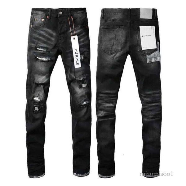 2024 Фиолетовые фирменные джинсы American High Street Черные винтажные прямые трансляции 915p