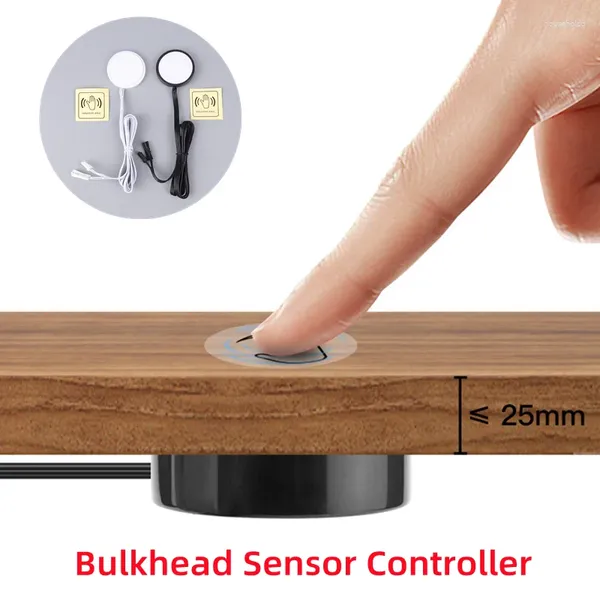 Controle Home Inteligente Interruptor de Sensor de Toque Sem Fio Penetrável 25mm Painel de Madeira 12V-24V LED Light Hand Sweep Dimmer