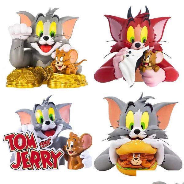 Giochi cinematografici Nuovo stock Soapstudio Gatto e topo Tom Jerry Hamburg Fortune Devil Sn Combinazione Anno Ornamenti regalo 23 cm Consegna a goccia Dhoeq