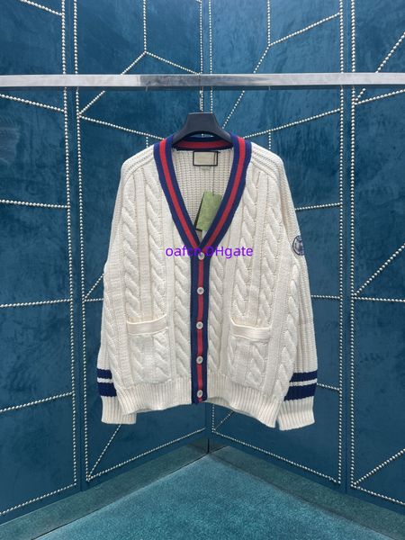 Felpa con cappuccio da uomo Maglione di alta qualità di alta qualità Lettera di lusso Giacca con cappuccio a maniche lunghe Giacca con cardigan in lana lavorata a maglia intrecciata allentata G1921 Decorazione 845