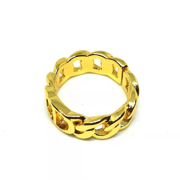 Megin, желтое золото, заполненные Ins, английская буква Di C, винтажные кольца-цепочки в стиле бохо, для мужчин и женщин, свадебная пара, подарок другу, ювелирные изделия 240119