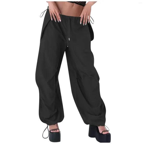 Calças femininas senhoras rendas cintura elástica cor sólida calças casuais fino ajuste pés pequenos com cinto pantalones holgados mujer