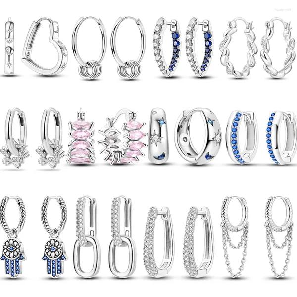 Creolen aus 925er-Sterlingsilber, schützender Palmen-Schlangenknochen, kreisförmiges Herz-Ohrring für Frauen, DIY-Herstellung von Schmuck, Geschenk-Tropfen
