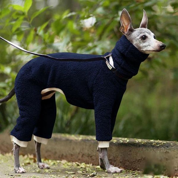 Vestuário para cães Greyhound Doberman Casaco Pet Winter Fleece Turtleneck Colete Jaqueta Whippet Gree Jumper Roupas Quentes