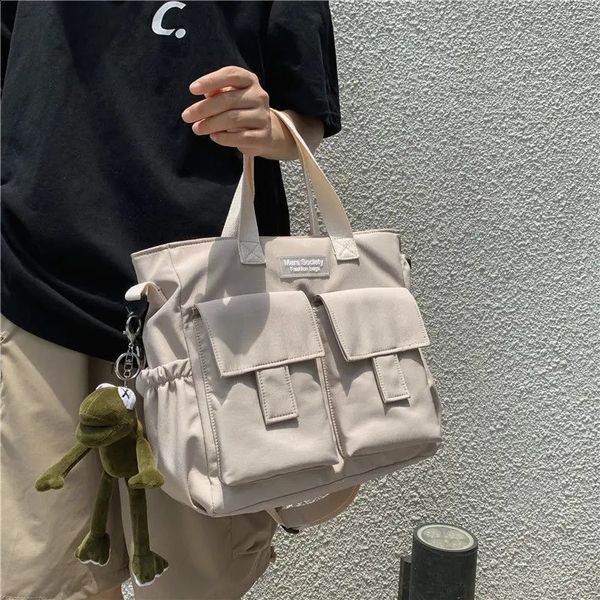 Naylon su geçirmez çanta omuz crossbody çantaları kadınlar için erkekler messenger çantası gençlik kızlar okul çantaları harajuku tote çanta 240118