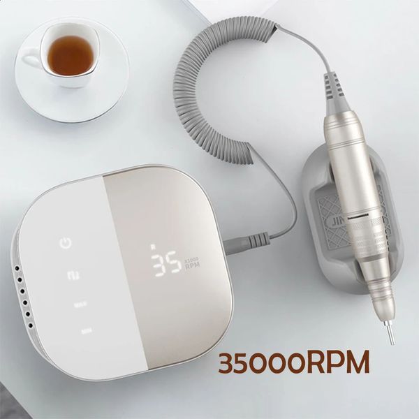 Design prego broca 35000 rpm lixadeira elétrica prego hd display máquina de manicure para unhas profissional torno manicure conjunto 240119