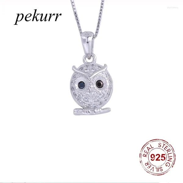 Ciondoli Pekurr 925 Sterling Silver Rotondo Simpatico Gufo Collana Per Le Donne Del Fumetto Fly Uccello Ragazza Gioelleria Raffinata E Alla Moda Regali