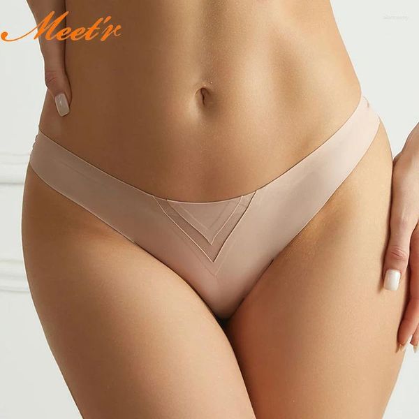 Mutandine da donna Meet'r Slip da donna sexy Tinta unita Intimo traspirante Lady Vita bassa G String Traceless Confortevole Lingerie di un pezzo