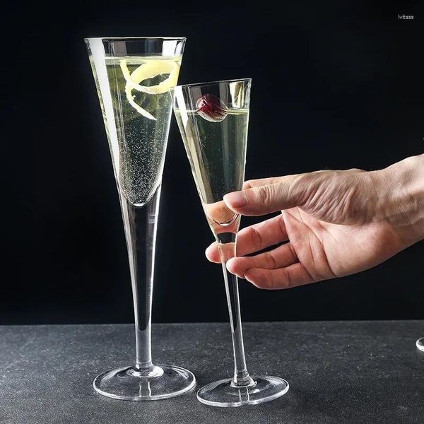 Copos de vinho 2 pcs taça de cristal vidro vermelho drinkware festa em casa uva champanhe trompete cocktail martini copos conjunto