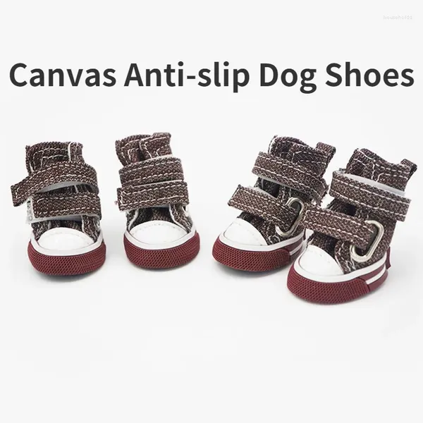 Одежда для собак, модная парусиновая обувь, противоскользящая для маленьких пород, чихуахуа, Тедди, уличные ботиночки для домашних животных, Para Perro