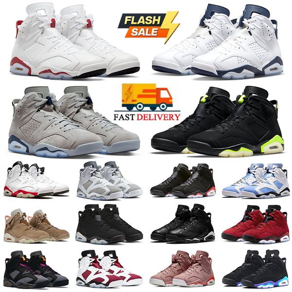 6s Scarpe da pallacanestro da uomo 6 Carmine UNC Hoops DMP University Blue Gold British Hare Khaki Electric Green Infrared Sneaker sportiva da uomo