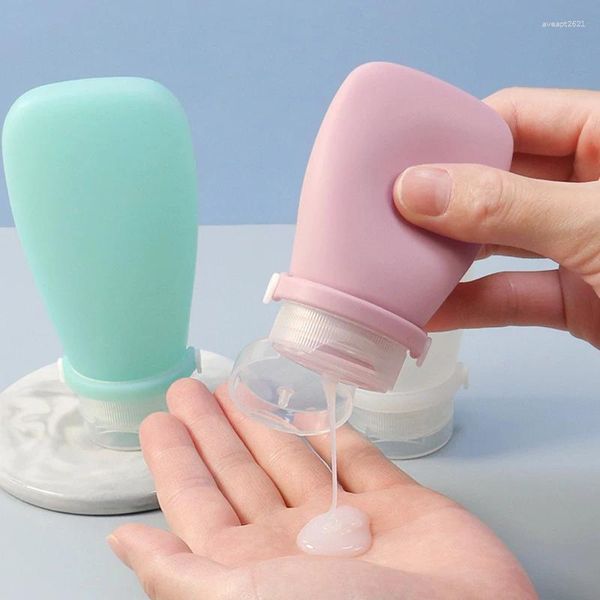 Dispenser di sapone liquido Bottiglia da viaggio portatile in silicone Contenitore cosmetico Lozione riutilizzabile Contenitore per shampoo a tenuta stagna Strumento 38/60/90ml