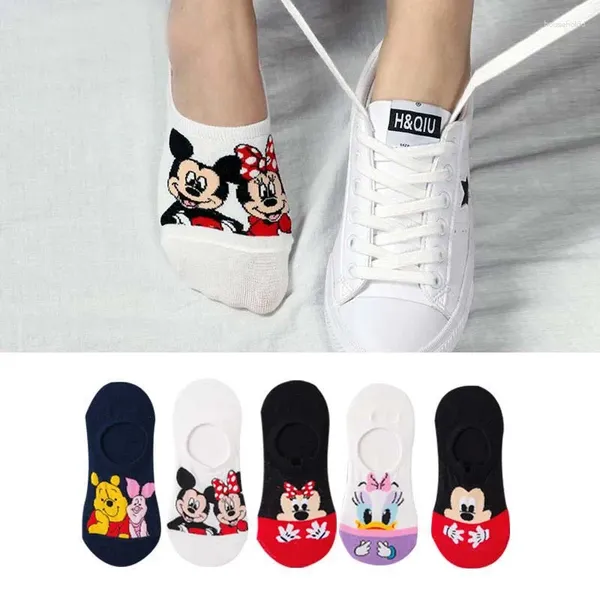 Meias femininas 5 pares/lote verão dos desenhos animados gato raposa coelho bonito animal engraçado tornozelo senhoras algodão invisível dropship