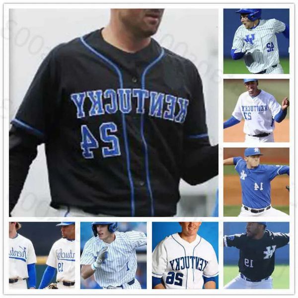 Kentucky NCAA Wildcats College Baseball genähtes Herren-Jugendtrikot 2 Austin Schultz 1 Jake Thompson 47 Kyle Music 26 Justin Ol High 6