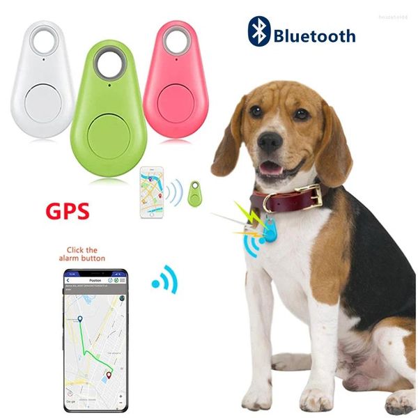 Cão vestuário pet inteligente gps tracker mini anti-perdido bluetooth localizador tracer para gato crianças carro carteira chave localizador colar acessórios