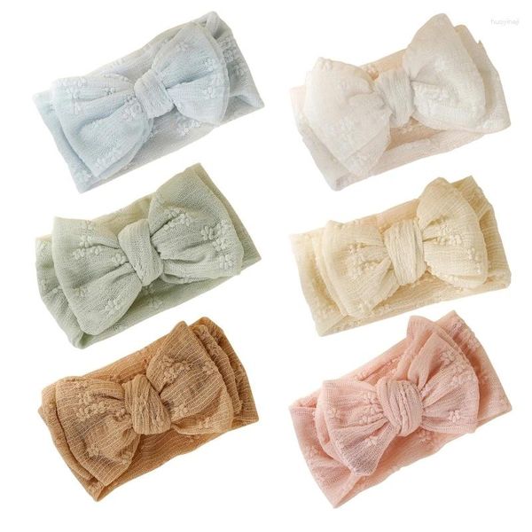 Acessórios de cabelo respirável malha tecido headband nascido headwrap com bowknot design confortável bebê