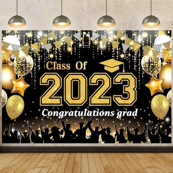 Decorazione per feste Congratulazioni Decorazioni per laureati Classe del 2024 Decorazione per laurea Banner Berretto da laurea Tenda per porta Occhiali Forniture per laureati