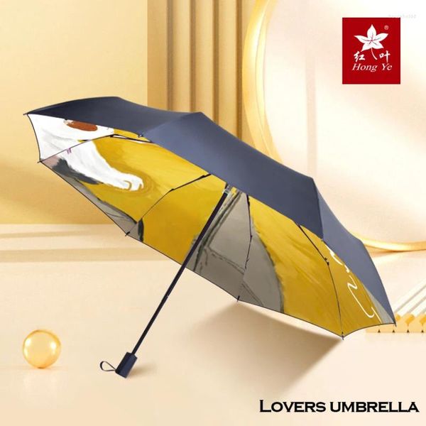 Şemsiye güneş kremi şemsiye çift kız hediye erkek katlanıyor sevimli kedi hongye markası