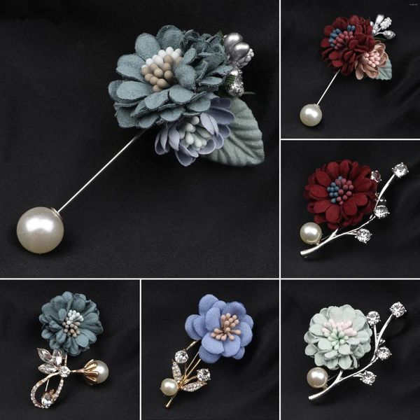 Broches vintage doce strass floral rosa peito masculino terno xale lapela pinos noivo casamento jantar broche acessório presente