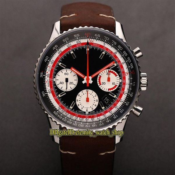 V9F Top B01 AB01211B1B1X2 Swissair Edição Especial ETA A7750 Cronógrafo Automático Mens Watch Rotação em dois sentidos Moldura Sport Stopwat185C