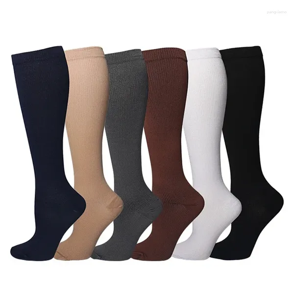 Calzini da uomo Calzini sportivi lunghi a compressione Stretch Pressure Calza per vene varicose Sollievo per le gambe Dolore al ginocchio Supporto alto alla coscia