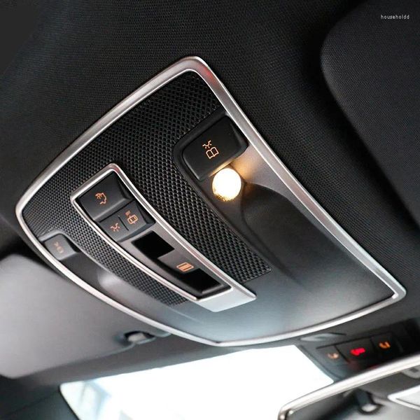 İç Aksesuarlar Paslanmaz Çelik Araç Çatı Okuma Lamba Çerçeve Dekorasyon Kapağı Trim 2 PCS Mercedes Benz Gla X156 CLA C117 2014-2024