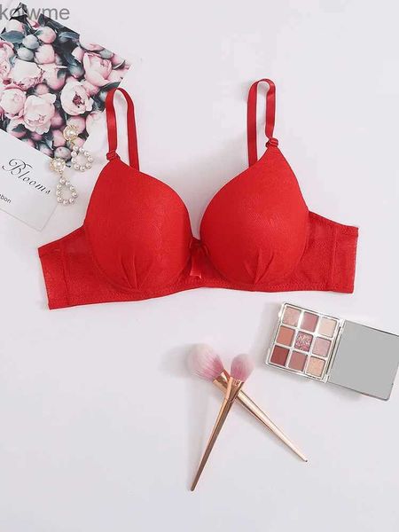 BRAS Beautiful Tasarım Seksi kırmızı iç çamaşırı dantel altbilgi arka toka bras mahsulü üst shapewear artı beden kadın giyim A5100 yq240203