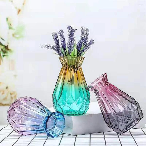 Vasos flores secas hidropônicas garrafa pequena presente para amantes de plantas flores de vidro origami