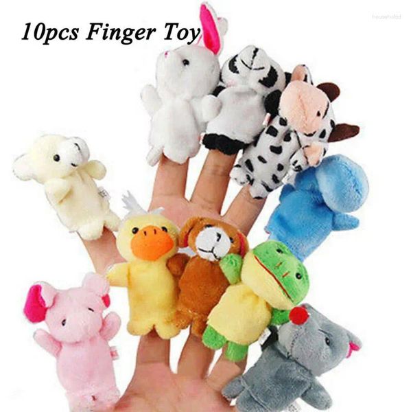 Parti Favor 10 adet parmak bebek sevimli çiftlik hayvan kukla çanta dolgu çocukları beyin oyun oyuncakları kitleri