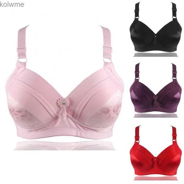 Reggiseni Reggiseno da donna Top Sexy Senza fili Stampa floreale Intimo Push Up Reggiseno in cotone traspirante Bralette Reggiseni senza cuciture regolabili di grandi dimensioni YQ240203