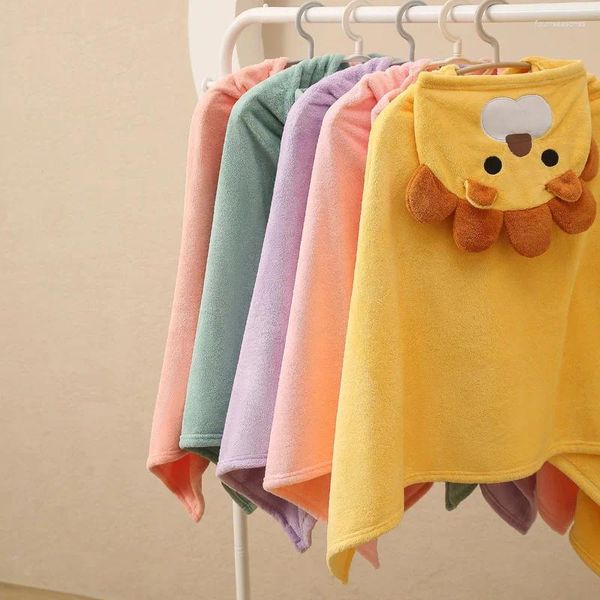 Handtuch Weiche Baby-Badedecke Born Kapuzenhandtücher Super saugfähiger Poncho Beach Spa Schnell trocknender Bademantel für Kleinkinder Jungen Mädchen