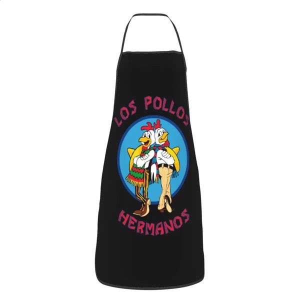 Los Pollos Hermanos „Breaking Bad“-Schürze für Erwachsene, Damen, Herren, Chefkoch, Tischküche für Küche, Kochen, The Chicken Brothers, Gartenarbeit, 240131